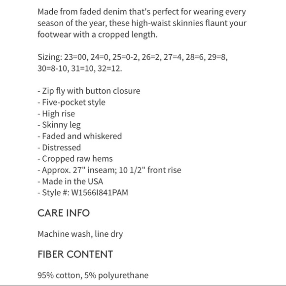 Rag & Bone High Rise Ankle Skinny - Picture 8 of 8